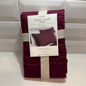 Threshold TENCEL Lyocell Sham in Deep Red New